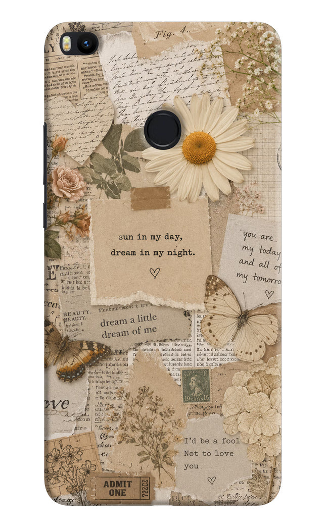 Vintage case Mi Max 2 Hard Case Back Cover by Casekaro