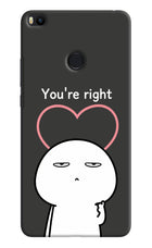 You're Right Mi Max 2 Hard Case Back Cover by Casekaro