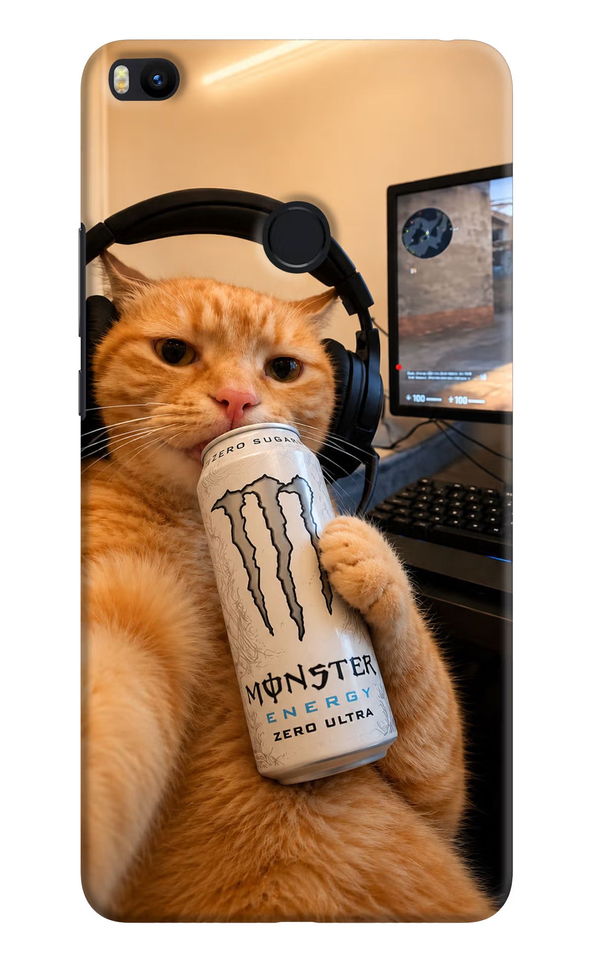 Gamer Cat Energy Mi Max 2 Back Cover