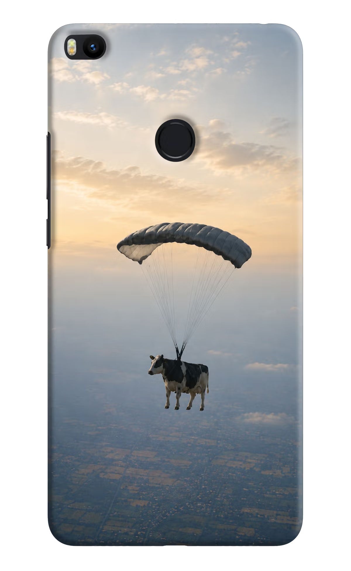 Skydiving Cow Mi Max 2 Back Cover
