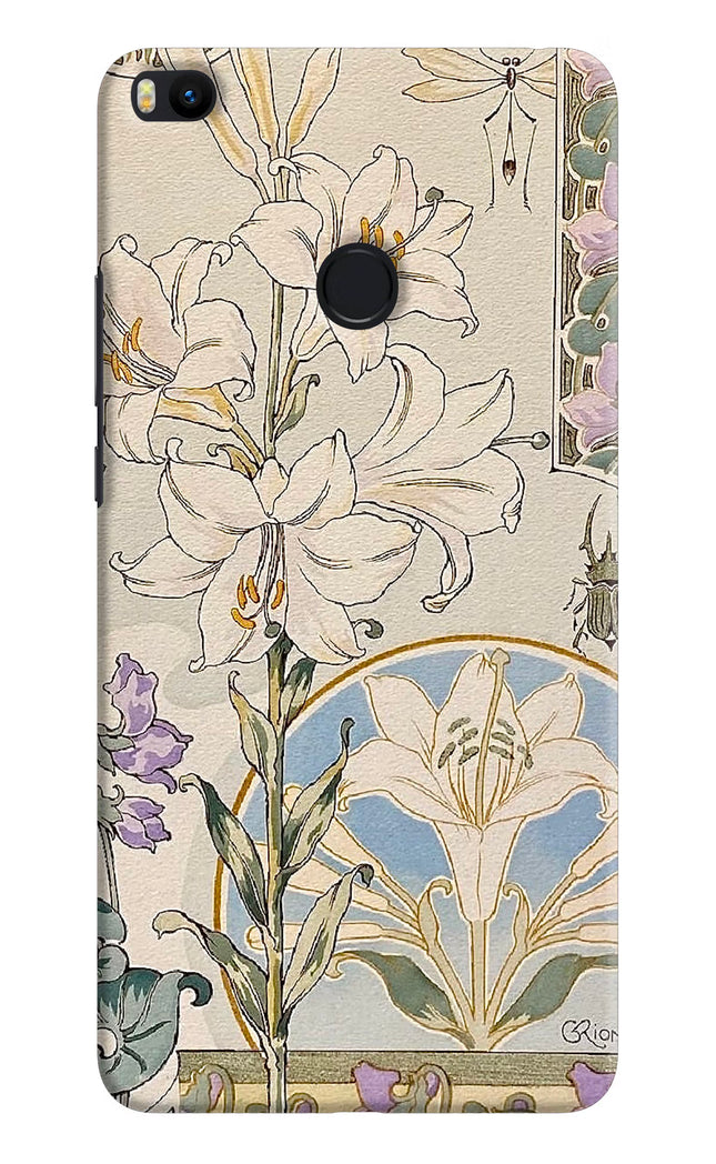 White Lily Mi Max 2 Hard Case Back Cover by Casekaro