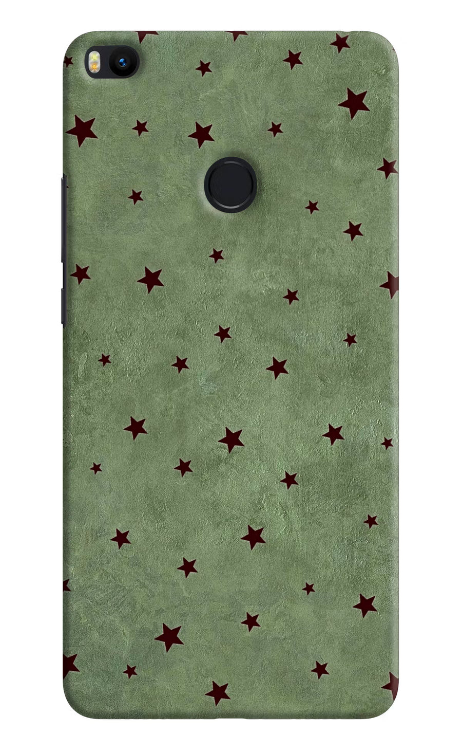 Green Stars Mi Max 2 Back Cover, Hard case