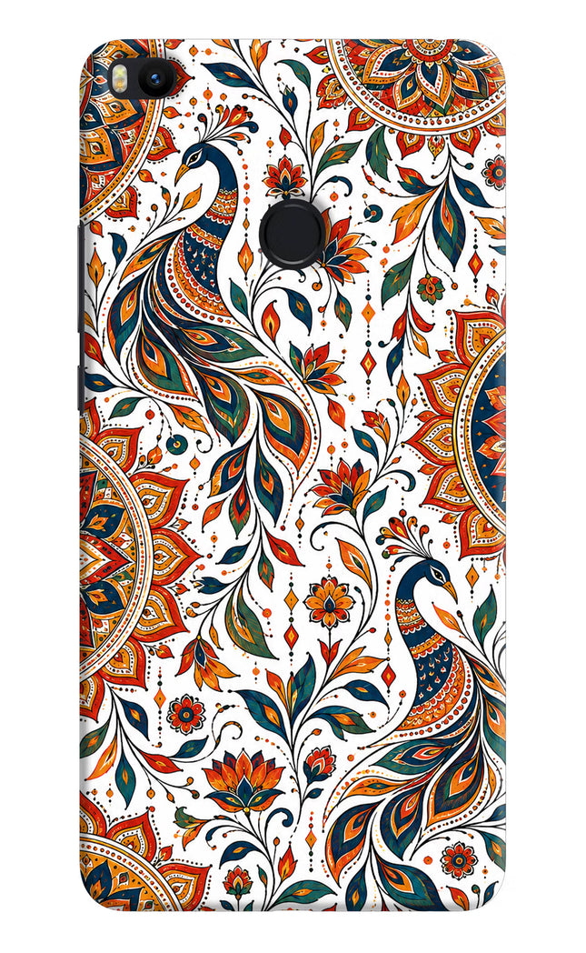 White Mayura Mi Max 2 Hard Case Back Cover by Casekaro