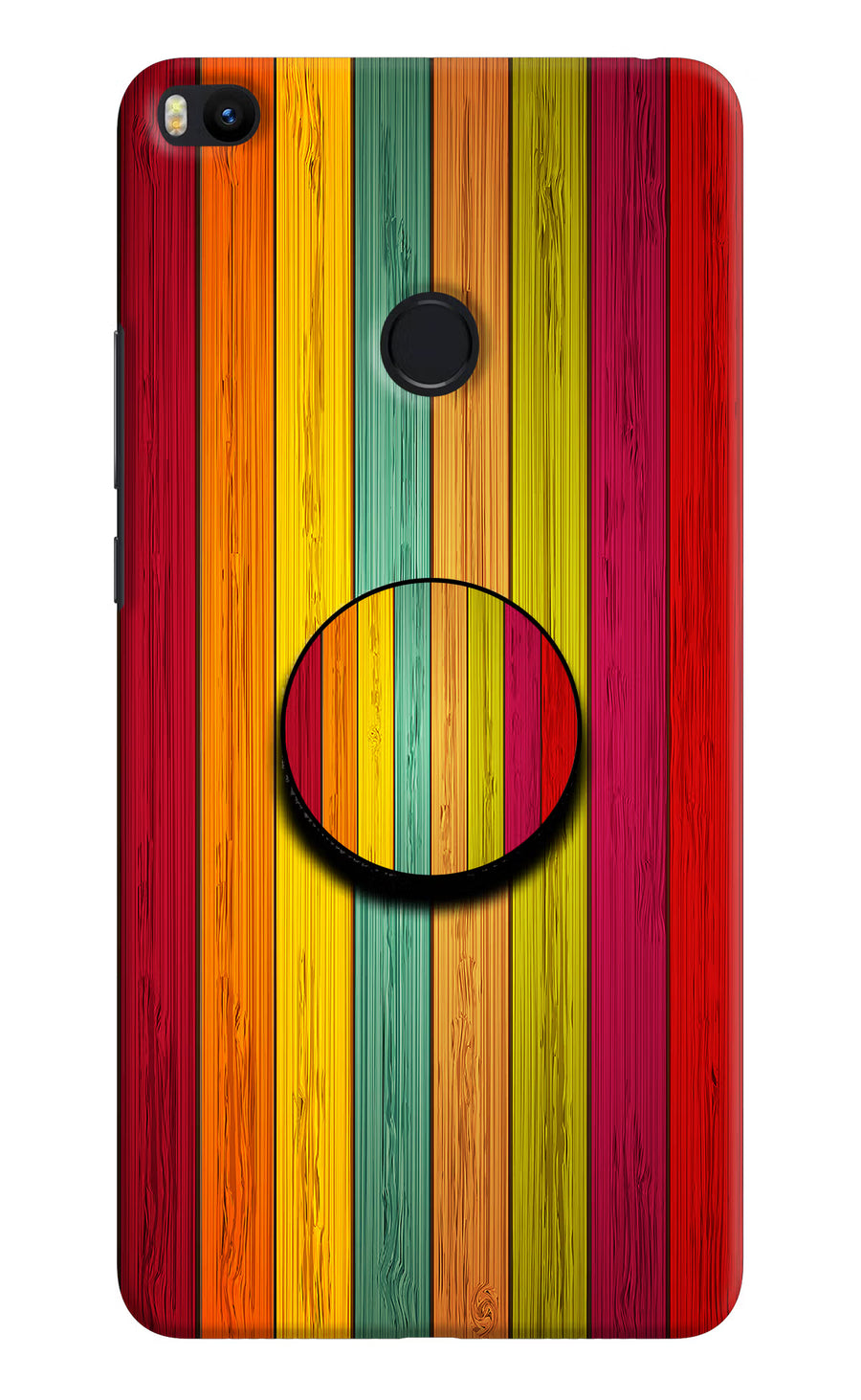 Multicolor Wooden Mi Max 2 Pop Case, Hard case