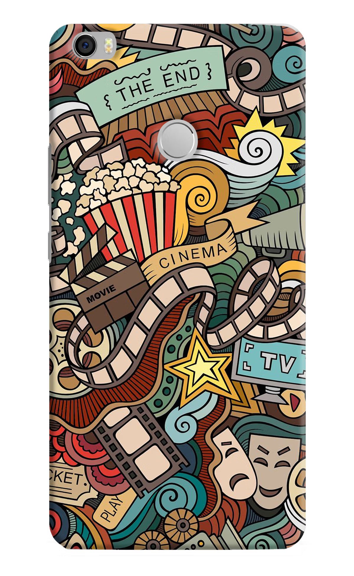 Cinema Abstract Mi Max Hard Case Back Cover by Casekaro