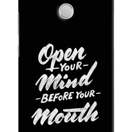 Open Your Mind Before Your Mouth Mi Max Hard Case Back Cover by Casekaro