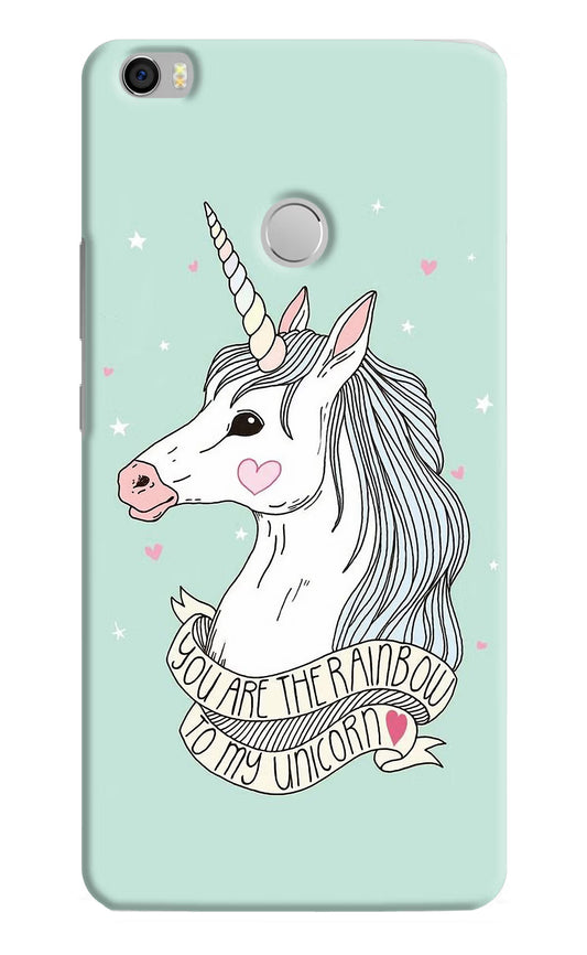 Unicorn Wallpaper Mi Max Hard Case Back Cover by Casekaro