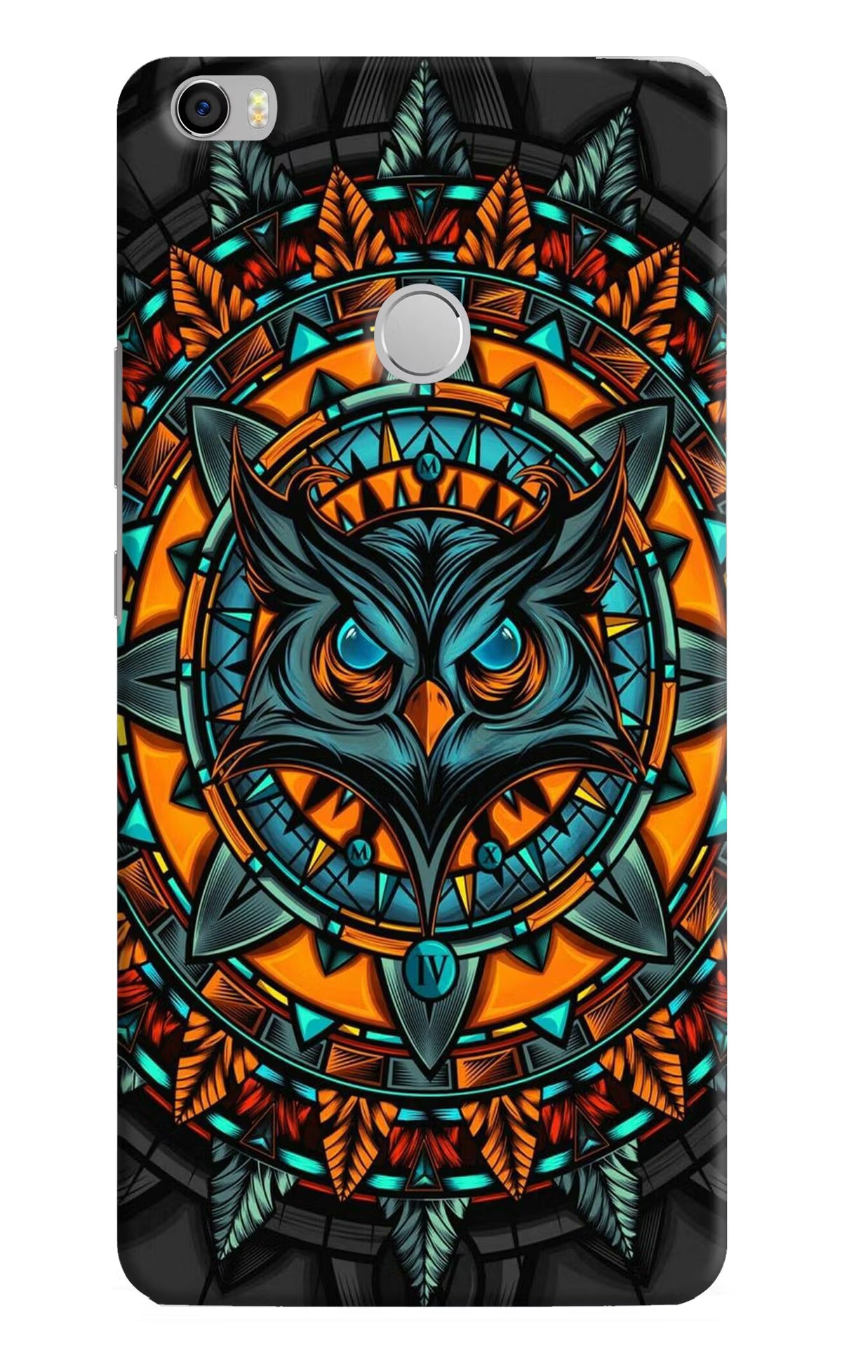 Angry Owl Art Mi Max Hard Case Back Cover by Casekaro