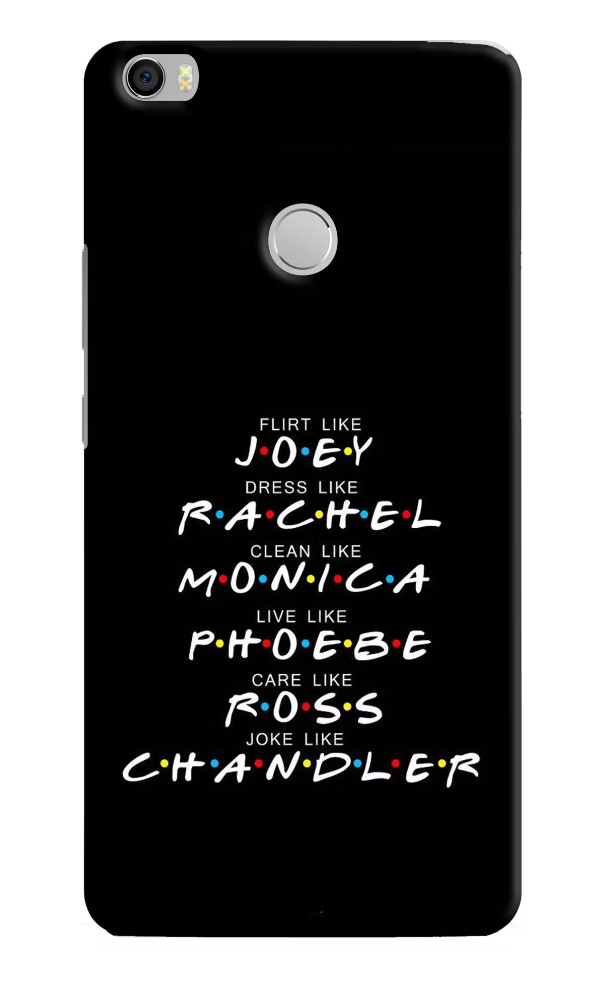 FRIENDS Character Mi Max Hard Case Back Cover by Casekaro