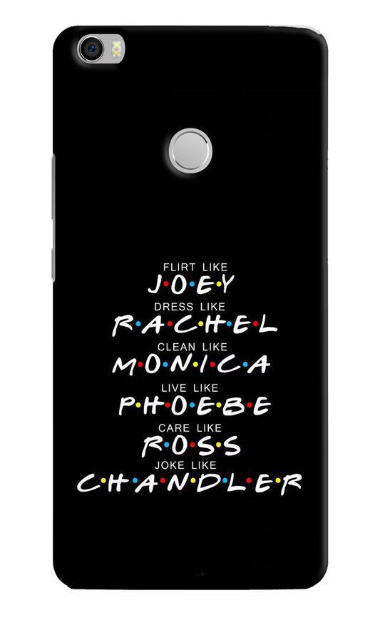 FRIENDS Character Mi Max Hard Case Back Cover by Casekaro