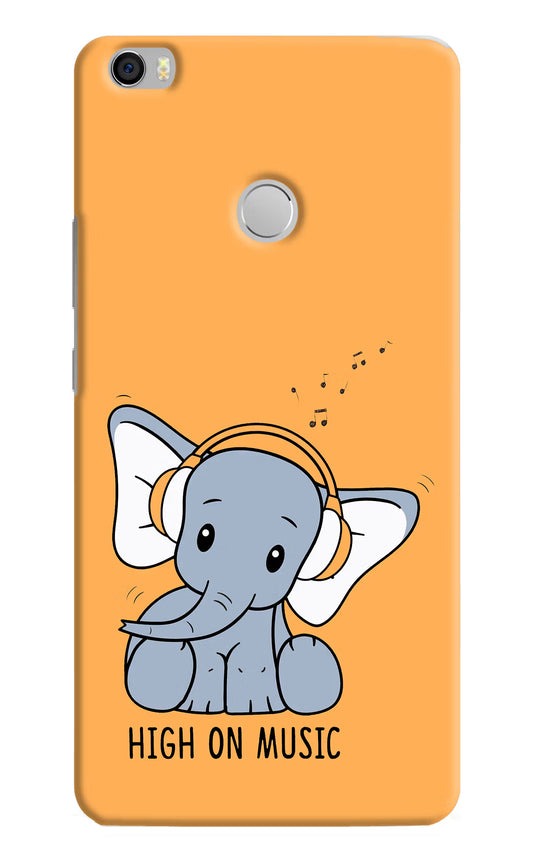 High On Music Mi Max Hard Case Back Cover by Casekaro