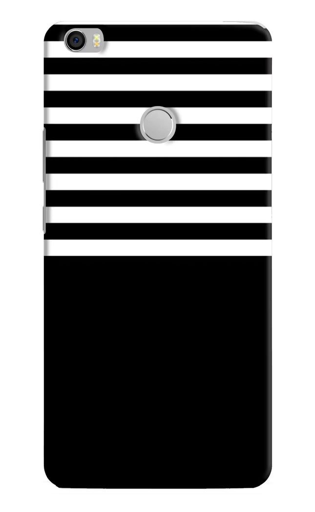 Black and White Print Mi Max Hard Case Back Cover by Casekaro