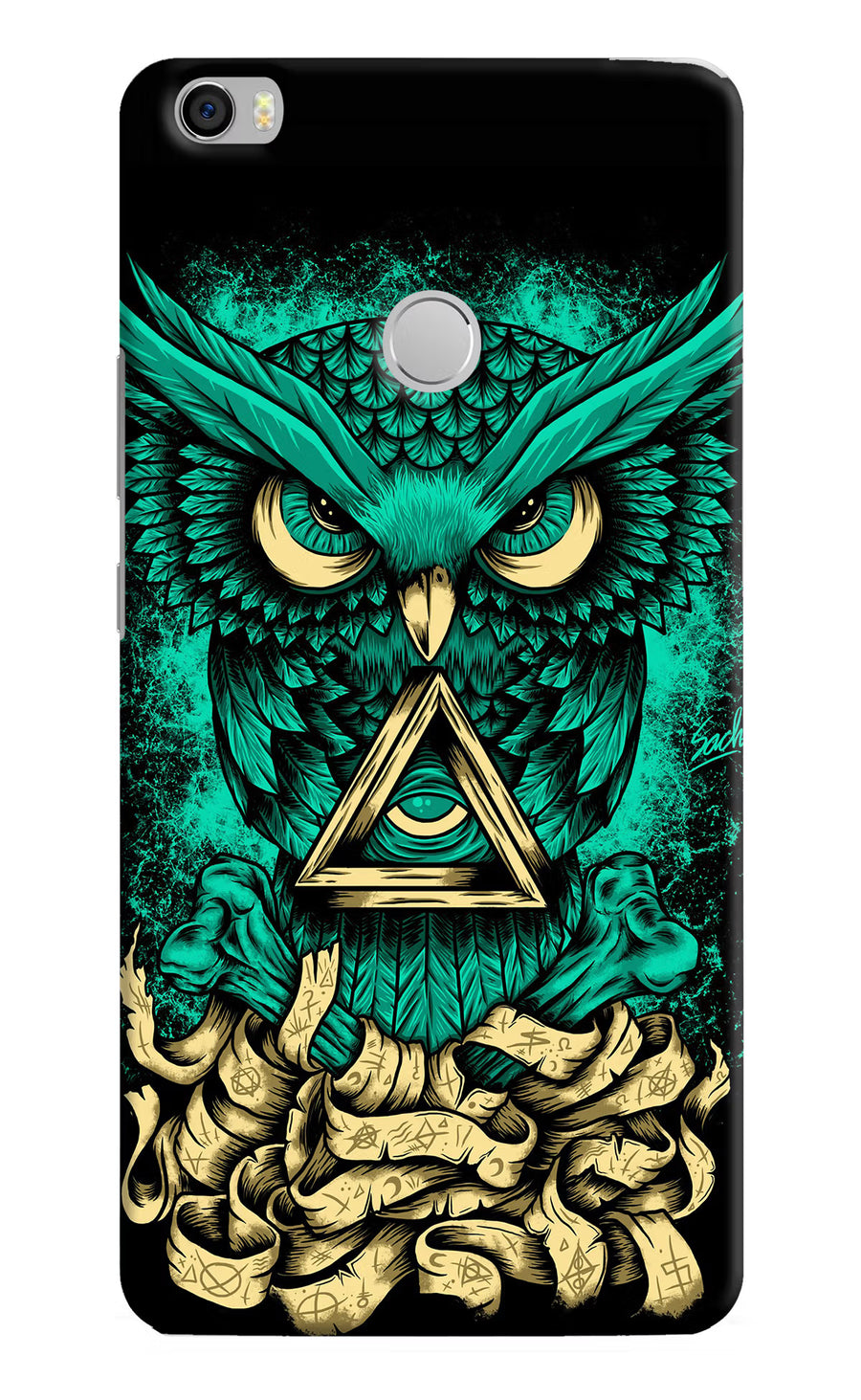 Green Owl Mi Max Back Cover, Hard case