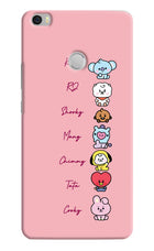 BTS names Mi Max Hard Case Back Cover by Casekaro