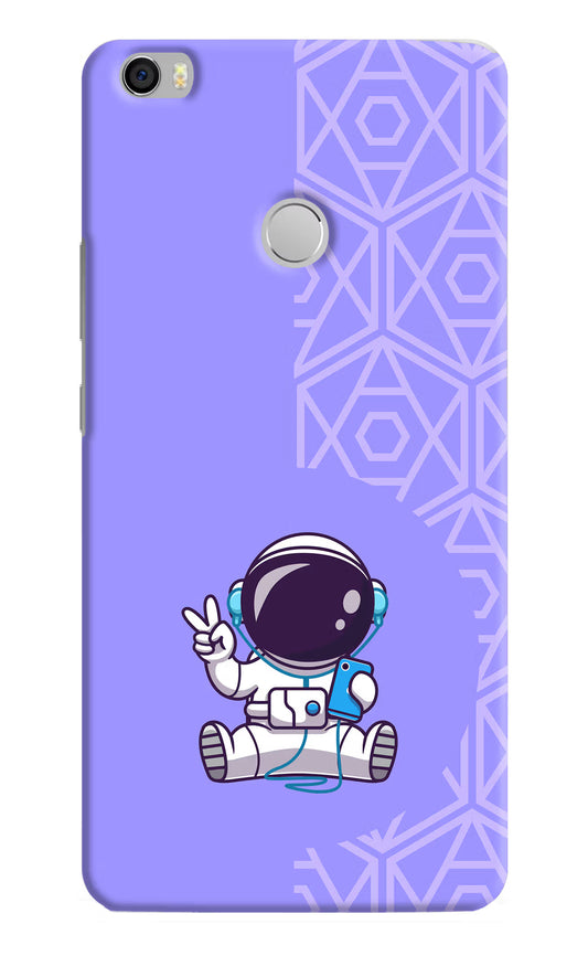 Cute Astronaut Chilling Mi Max Hard Case Back Cover by Casekaro