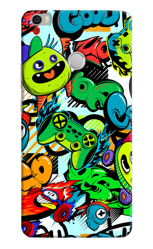 Game Doodle Mi Max Hard Case Back Cover by Casekaro