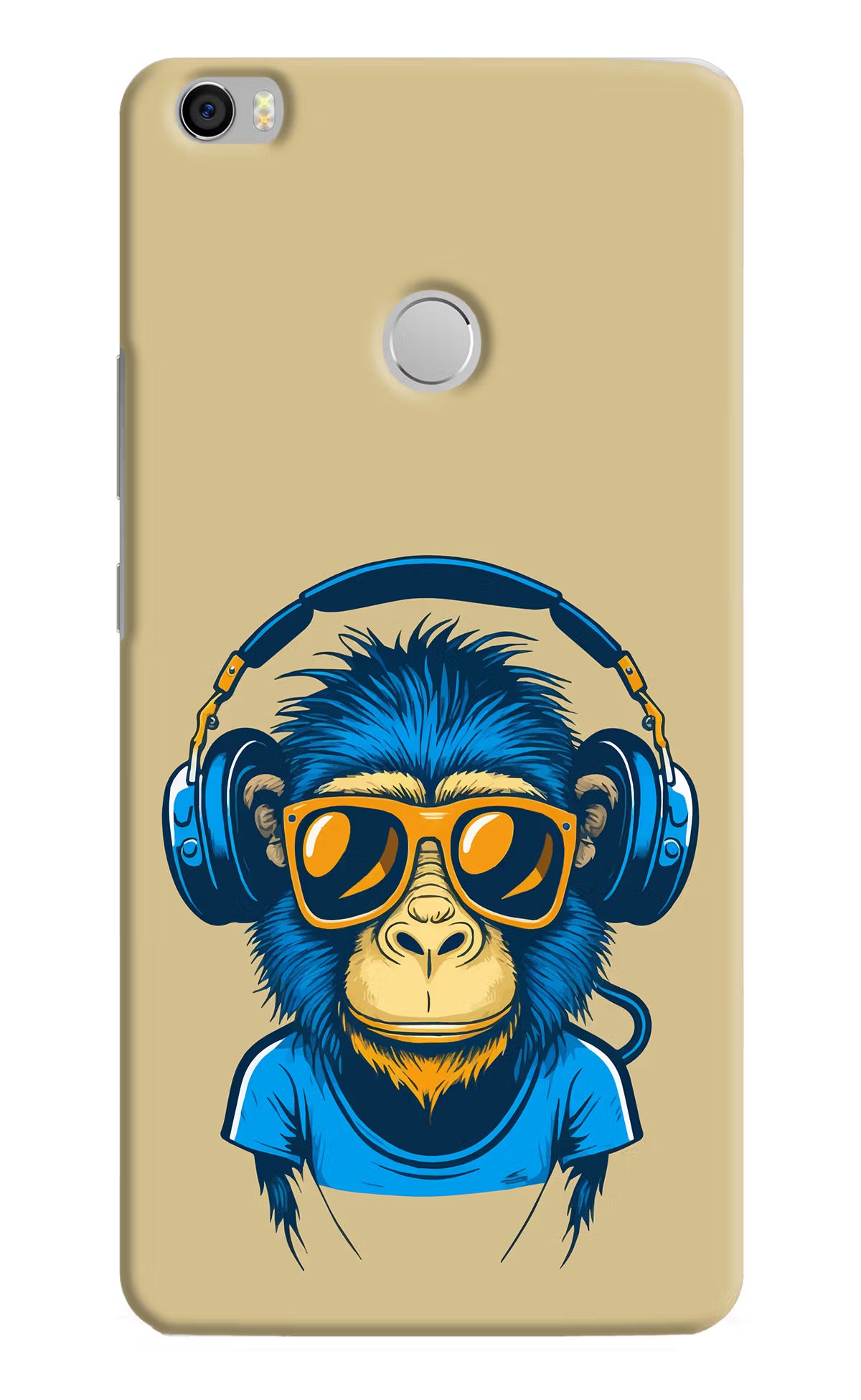 Monkey Headphone Mi Max Hard Case Back Cover by Casekaro