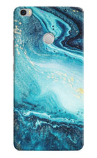 Blue Glitter Marble Mi Max Hard Case Back Cover by Casekaro