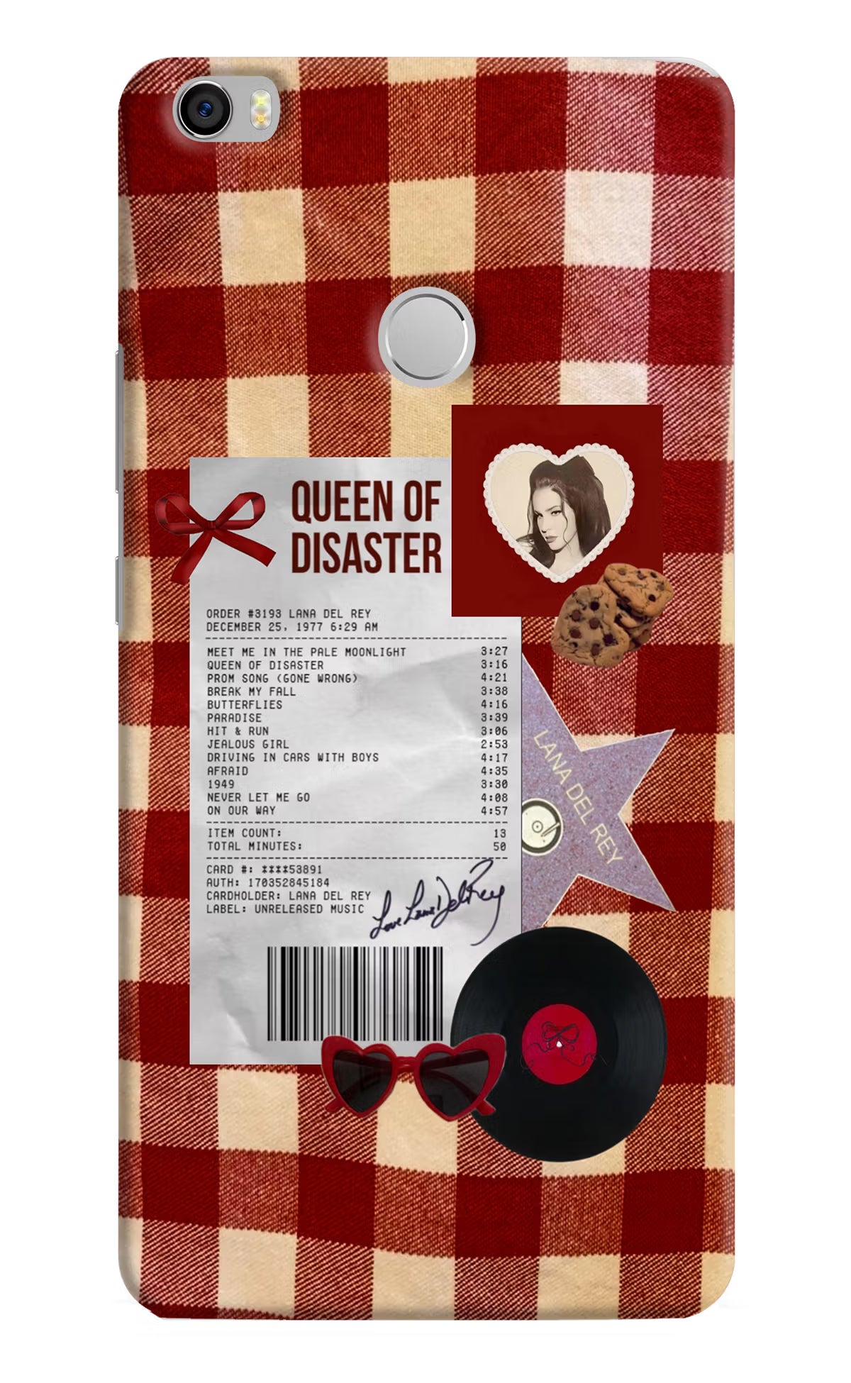 Queen of Disaster Mi Max Hard Case Back Cover by Casekaro