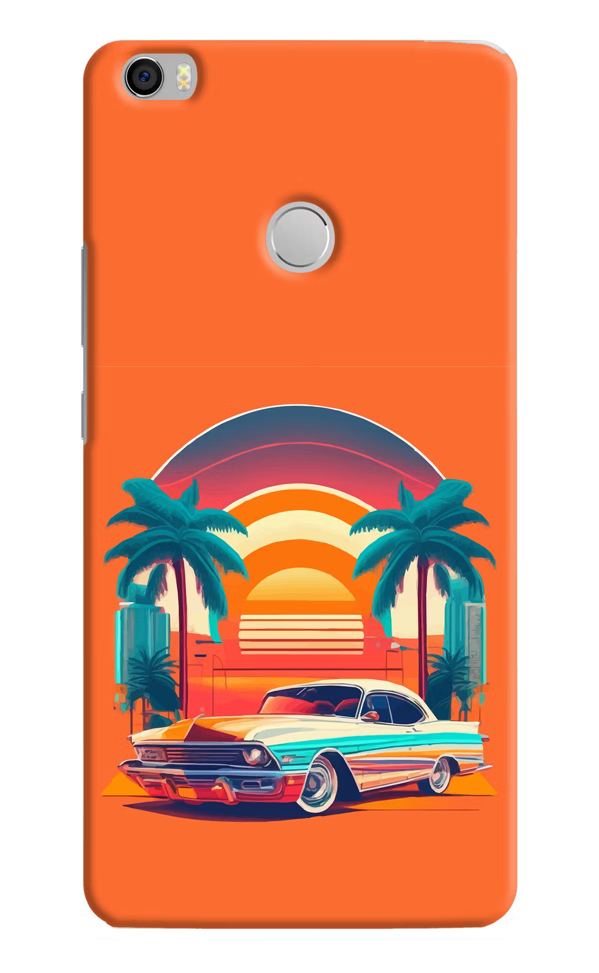 Palm Drive 80s Mi Max Hard Case Back Cover by Casekaro