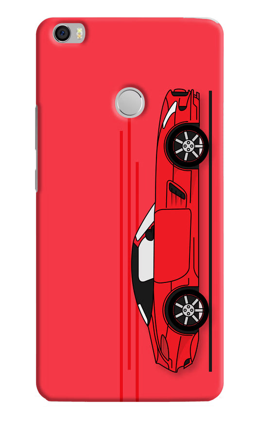 Red Velocity Mi Max Hard Case Back Cover by Casekaro