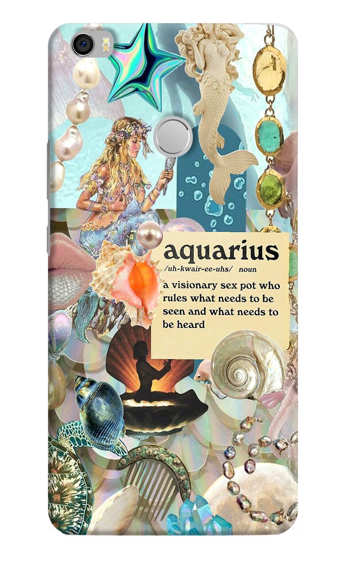 Aquarius Zodiac Mi Max Hard Case Back Cover by Casekaro