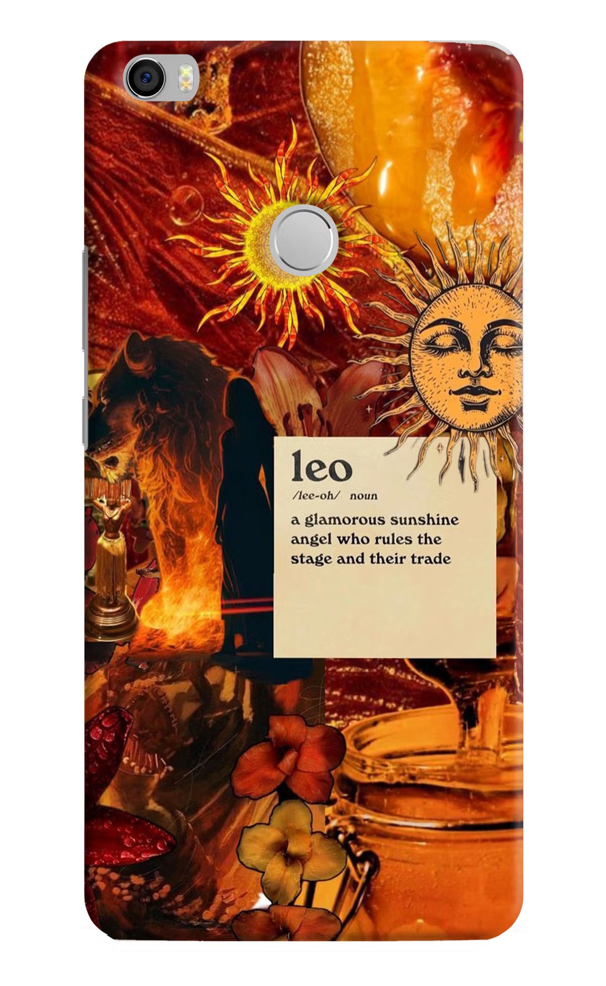 Leo Zodiac Mi Max Hard Case Back Cover by Casekaro