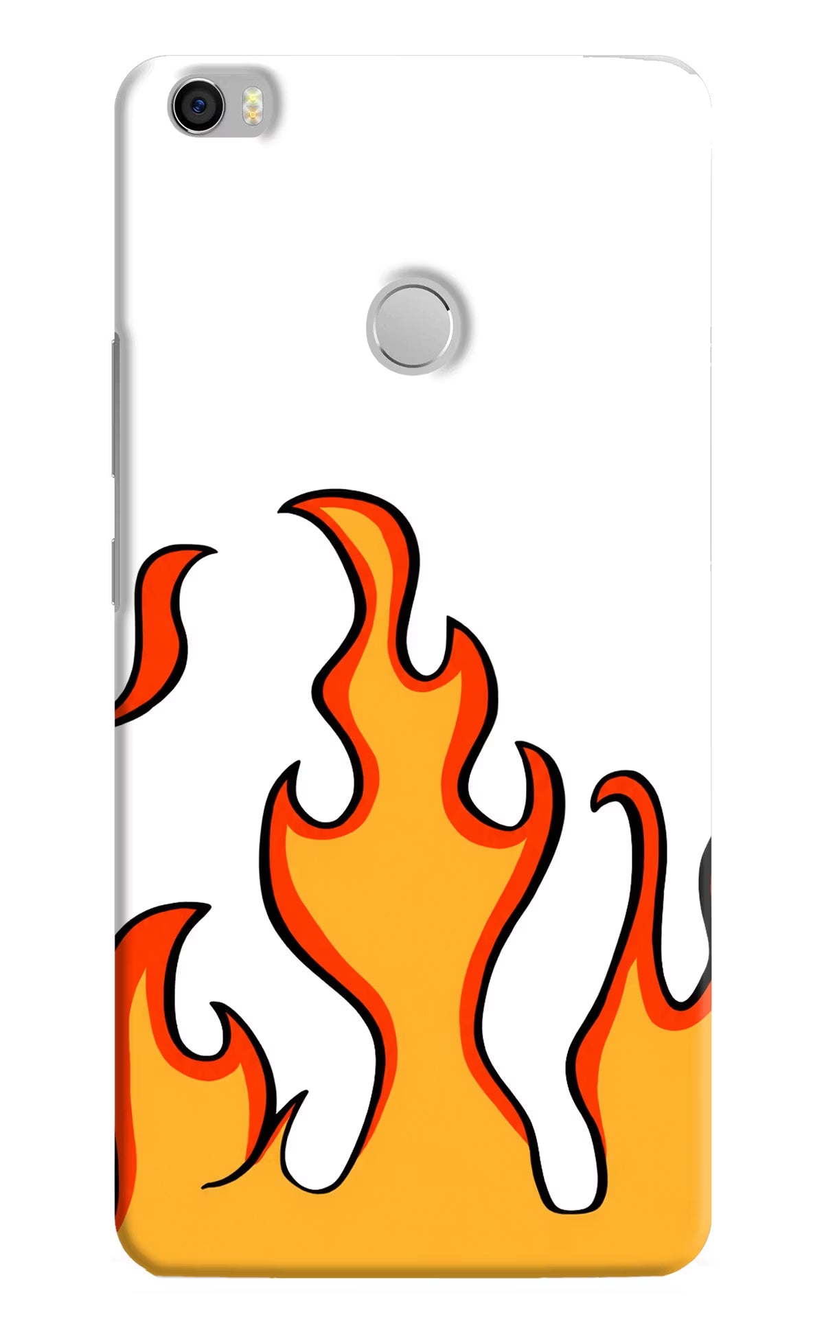 Fired Up – White Mi Max Hard Case Back Cover by Casekaro