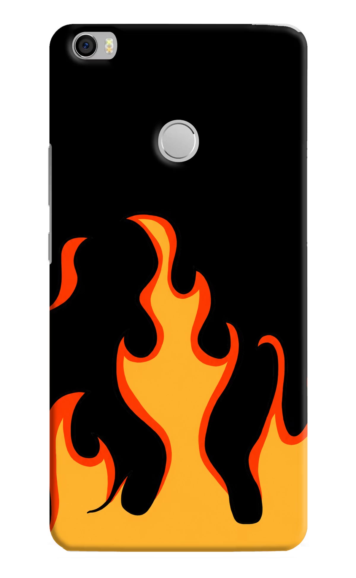 Fired Up – Black Mi Max Hard Case Back Cover by Casekaro