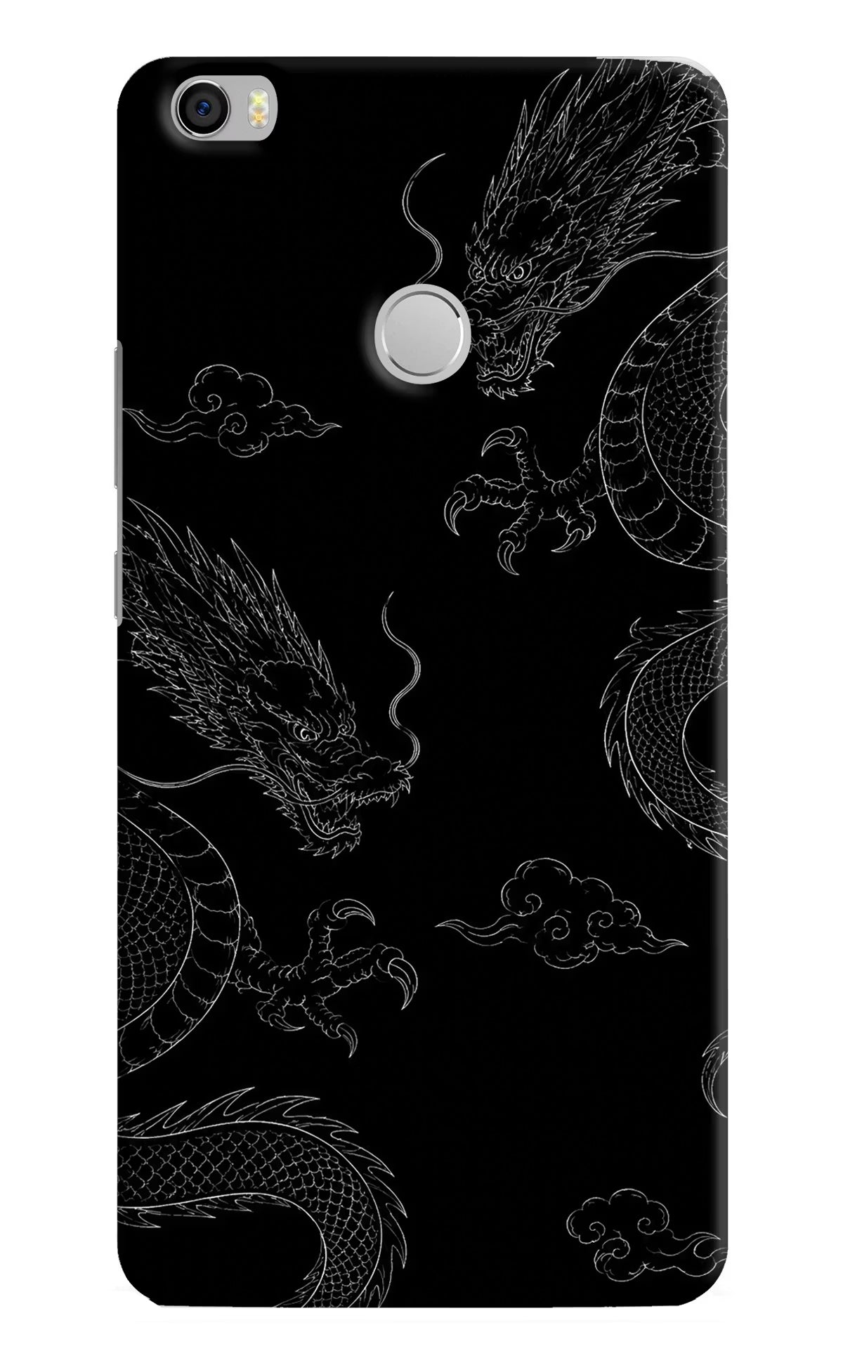Twin Dragons Mi Max Hard Case Back Cover by Casekaro