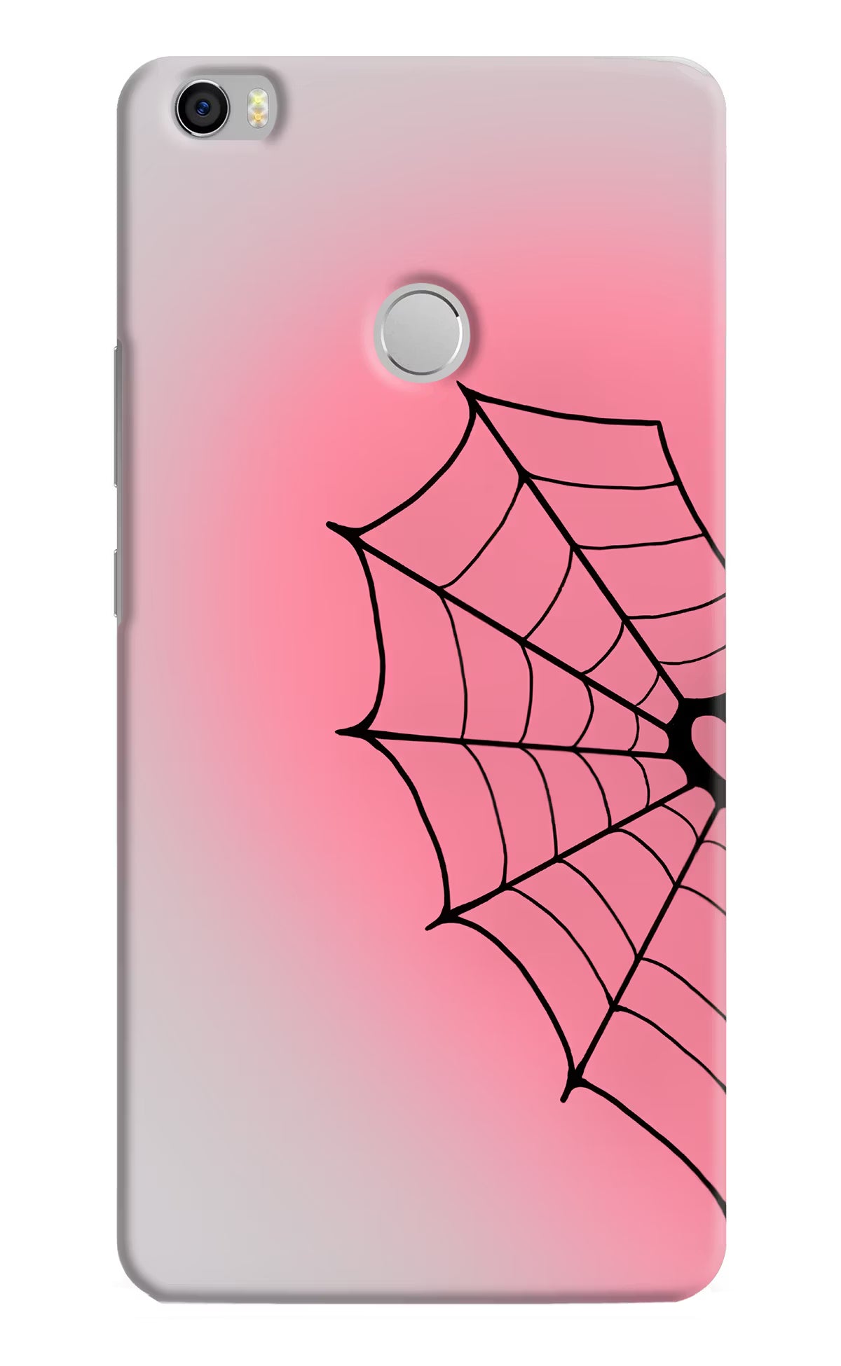 Pink Web Mi Max Back Cover