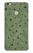 Green Stars Mi Max Hard Case Back Cover by Casekaro