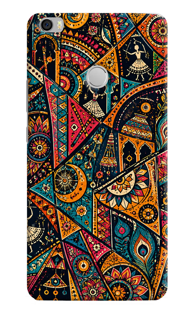 Folk Print Mi Max Hard Case Back Cover by Casekaro