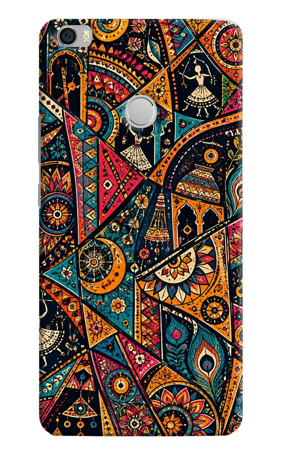 Folk Print Mi Max Back Cover, Hard case