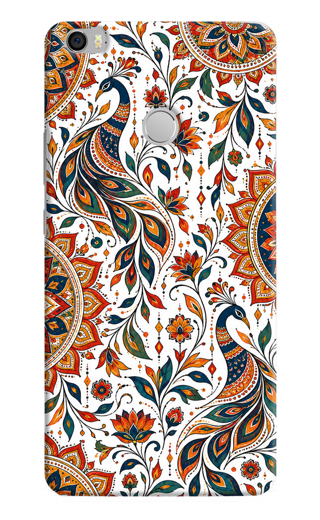 White Mayura Mi Max Hard Case Back Cover by Casekaro