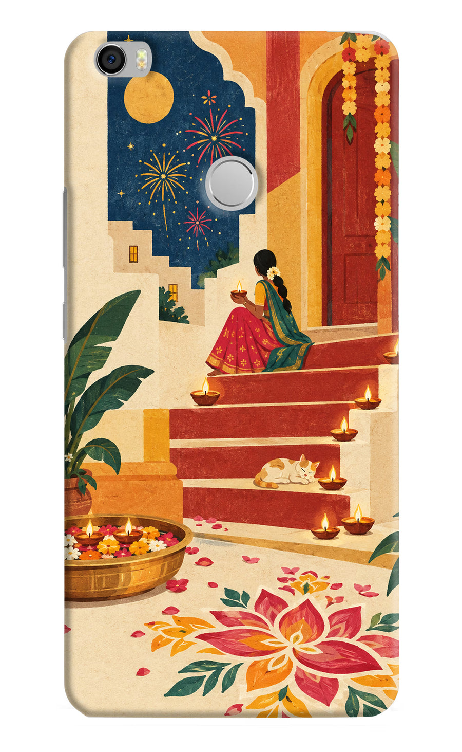 Diwali Rangoli Mi Max Back Cover, Hard case