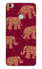 Maroon Elephant Mi Max Hard Case Back Cover by Casekaro