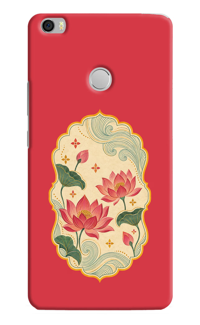 Pink Lotus Mi Max Hard Case Back Cover by Casekaro