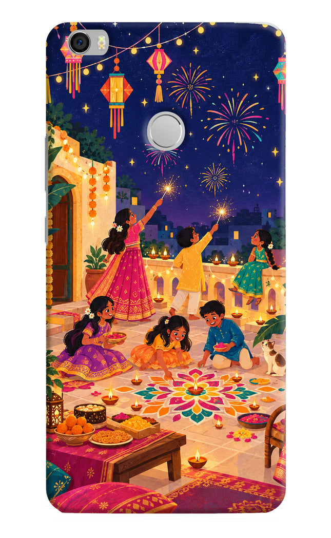Diwali Night Mi Max Hard Case Back Cover by Casekaro