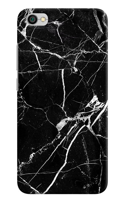 Black Marble Pattern Redmi Y1 Lite Hard Case Back Cover by Casekaro
