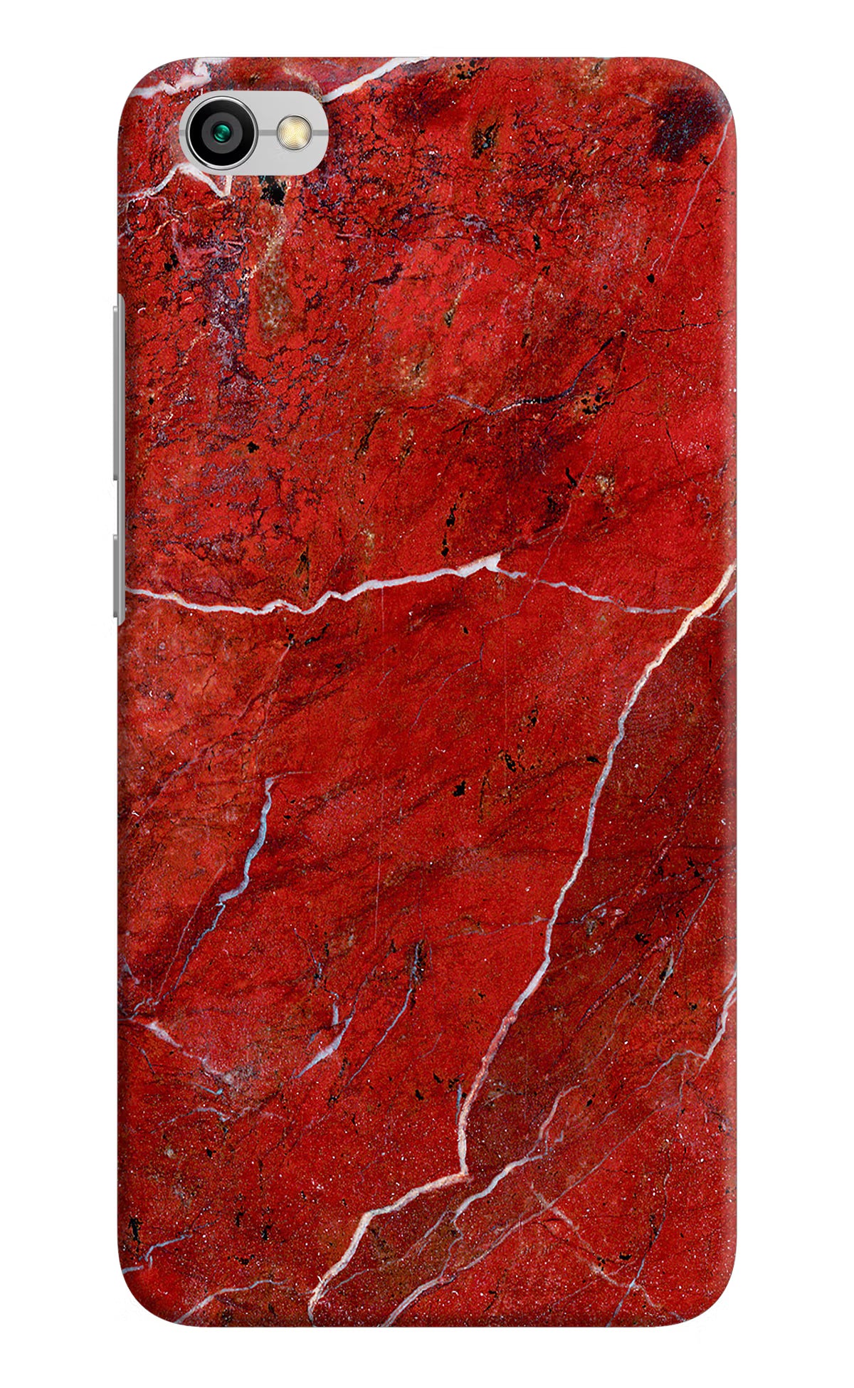 Red Marble Design Redmi Y1 Lite Hard Case Back Cover by Casekaro