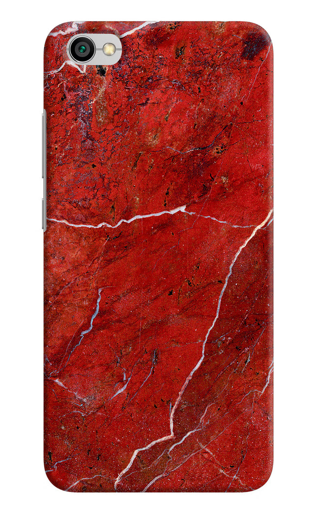 Red Marble Design Redmi Y1 Lite Hard Case Back Cover by Casekaro