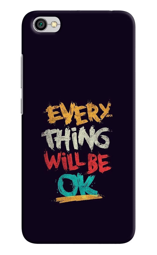 Everything Will Be Ok Redmi Y1 Lite Hard Case Back Cover by Casekaro