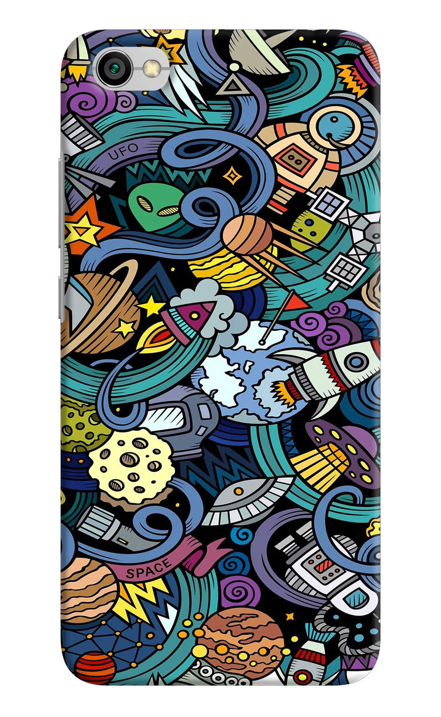 Space Abstract Redmi Y1 Lite Back Cover, Hard case