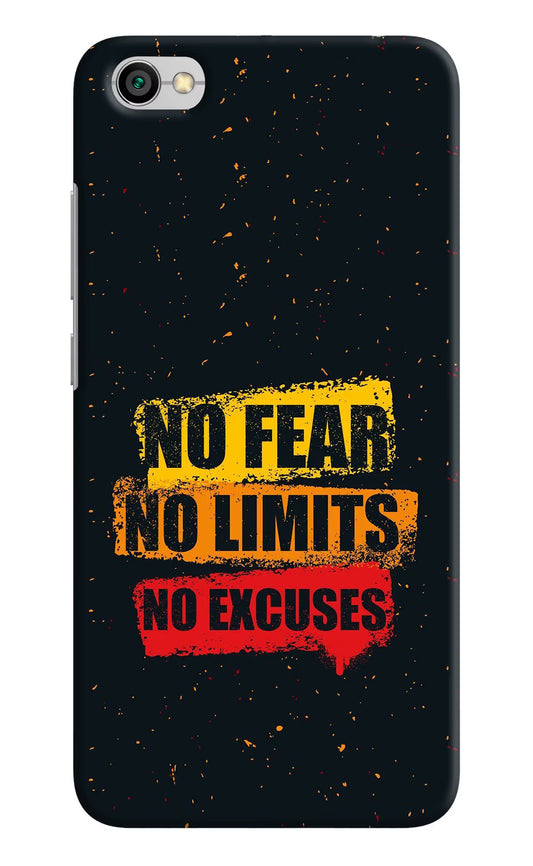 No Fear No Limits No Excuse Redmi Y1 Lite Hard Case Back Cover by Casekaro