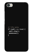 Life Motto Code Redmi Y1 Lite Hard Case Back Cover by Casekaro