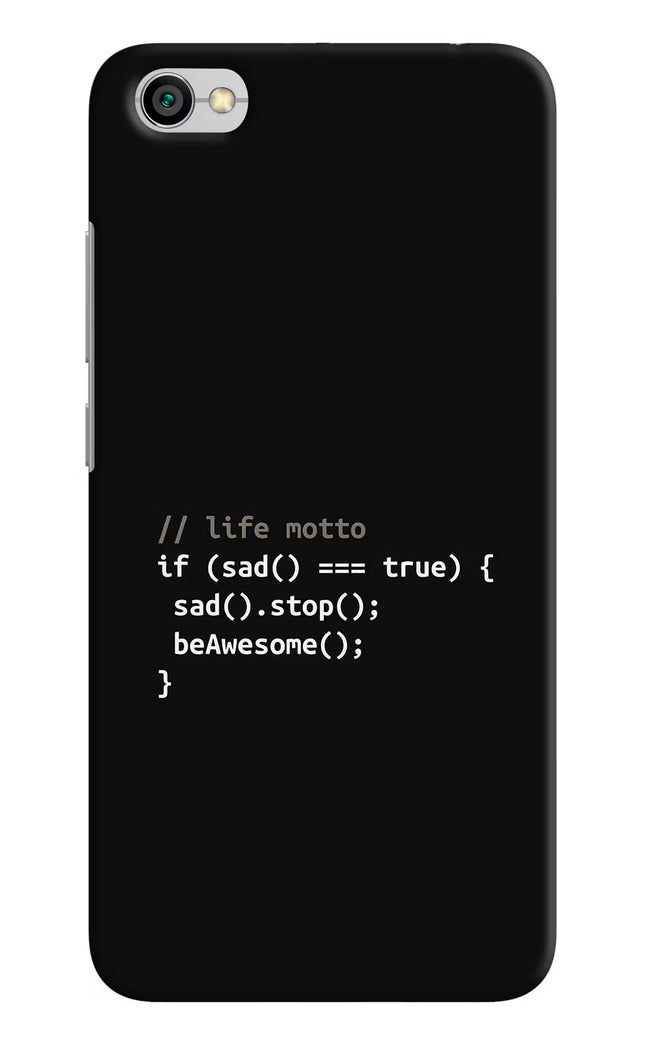 Life Motto Code Redmi Y1 Lite Hard Case Back Cover by Casekaro