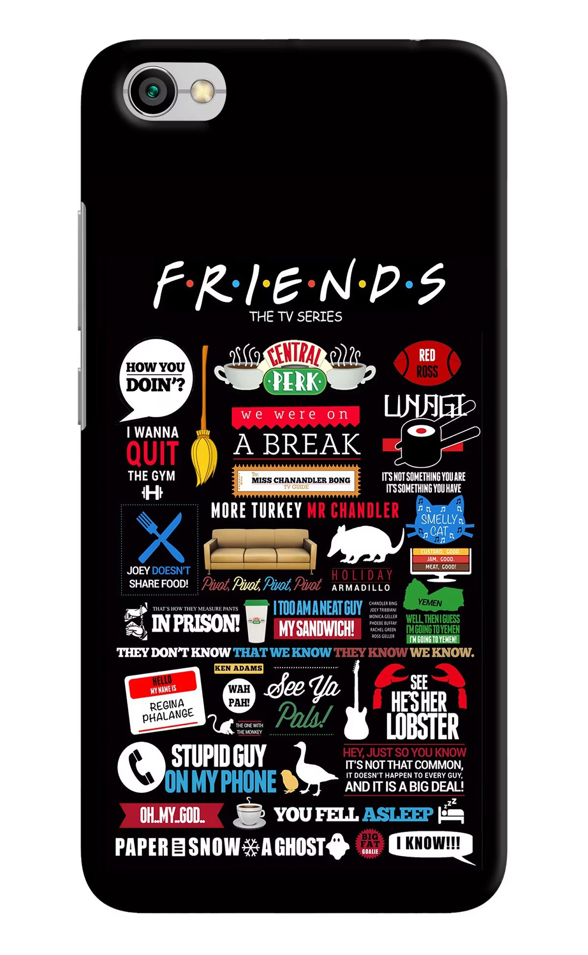 FRIENDS Redmi Y1 Lite Hard Case Back Cover by Casekaro