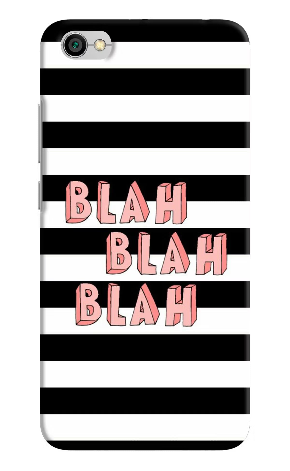 Blah Blah Blah Redmi Y1 Lite Hard Case Back Cover by Casekaro