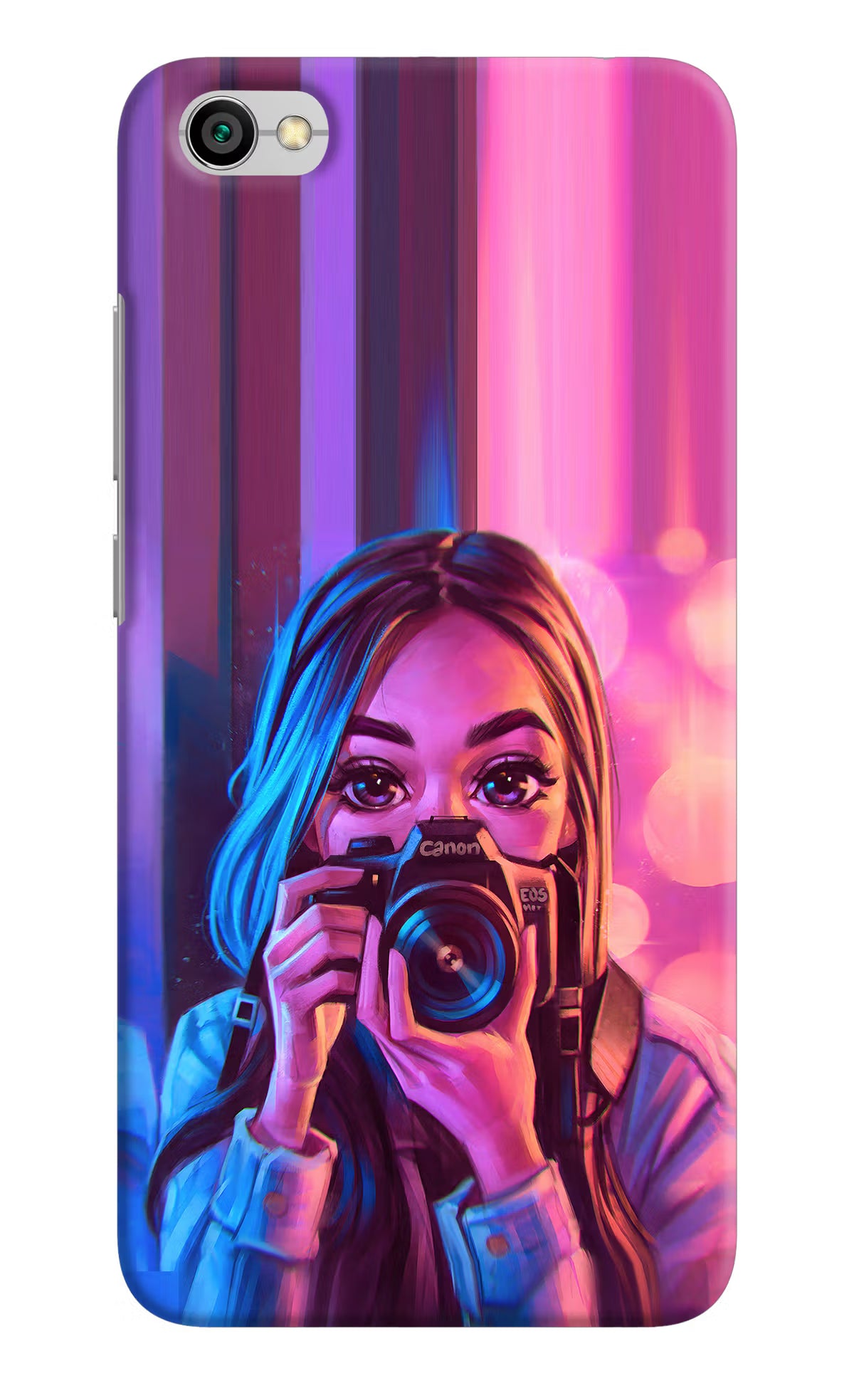 Girl Photographer Redmi Y1 Lite Hard Case Back Cover by Casekaro
